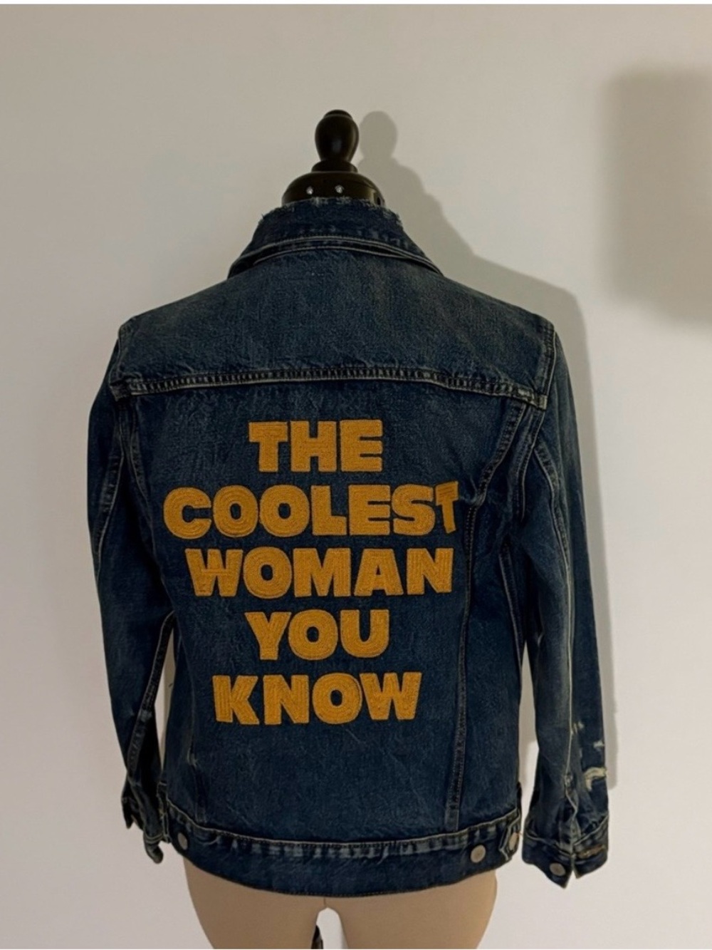 LUCKY Brand Denim Jacket with 'The Coolest Woman You Know' Graphic - Blue